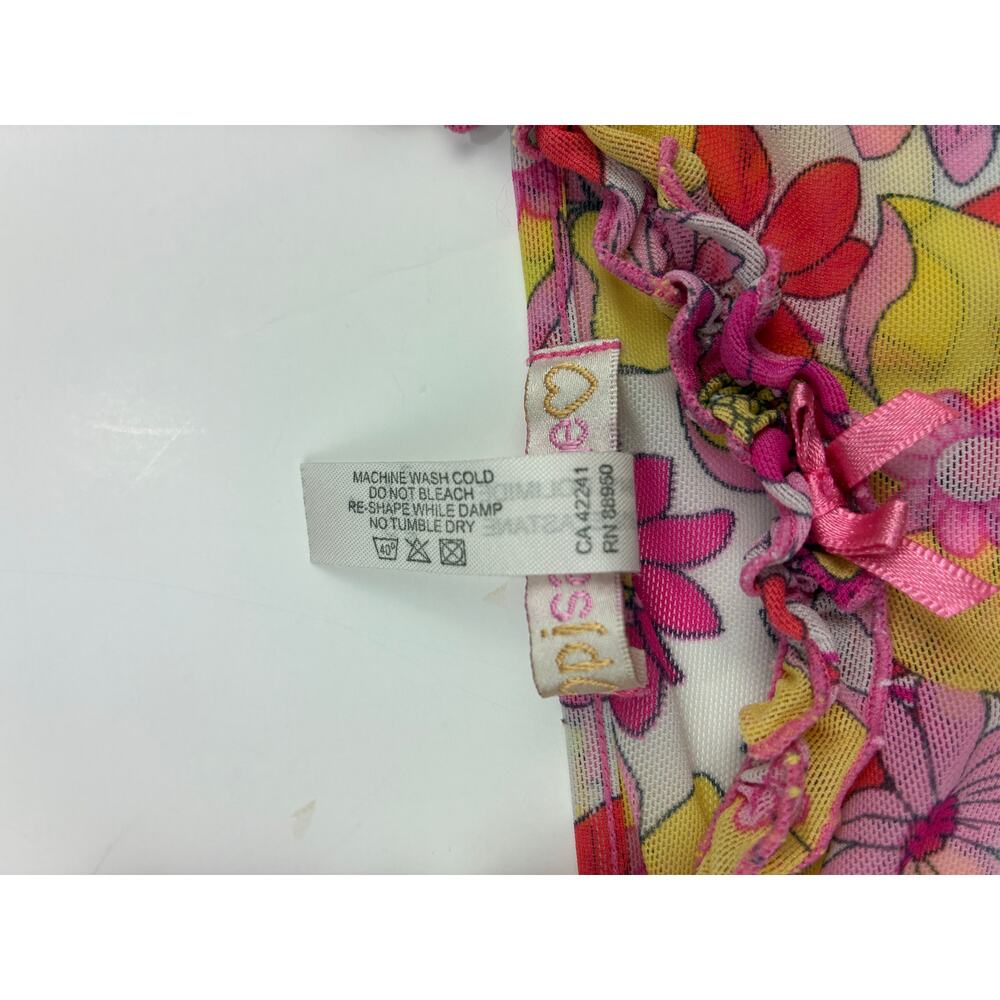 P.J. Salvage Sheer Floral Babydoll Slip Dress Women’s Large Y2K Whimsy Pink - Picture 9 of 9